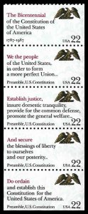 PCBstamps   US #2355/2359a Bk Pane $1.10(5x22c)US Constitution, MNH, (12)