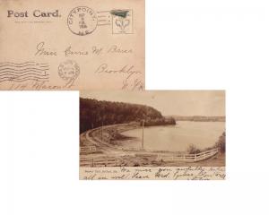 United States Maine City Point 1906 doane 2/2  1887-1940  PPC (Real Photo Bea...