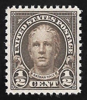 653 1/2 cent Hale Stamp mint OG NH EGRADED VF 80