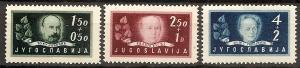 Yugoslavia B152-54 MNH 1948 Portraits