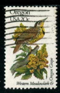 1989 20c State Birds & Flowers - Oregon, used