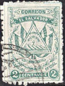 El Salvador SC#O321 20 Official (1914) Used