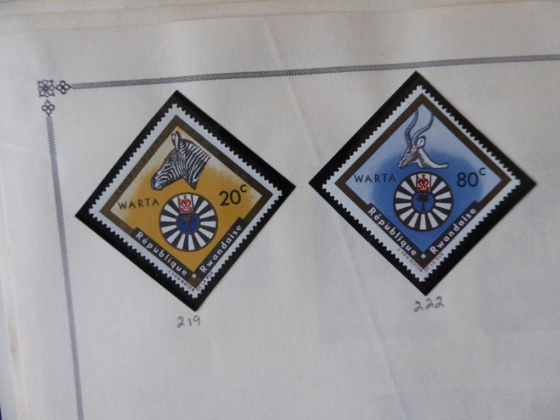 Rwanda 1962-1980  Mint/Used Stamp Collection on Scott Int Alb Pgs