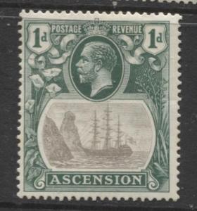 ASCENSION- Scott 11 - Seal of Colony -1924 - MVLH - Single 1d Stamp