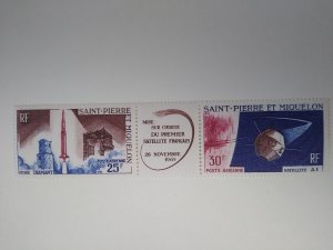 large item St Pierre & Miquelon C31a MNH strip A: CV $14.50