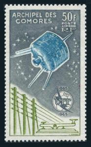 Comoro Isls C14,MNH.Michel 67. ITU-100,1965.Syncom satellite.