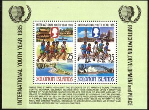 Solomon Islands 1985 International Youth Year Sport Sheet MNH