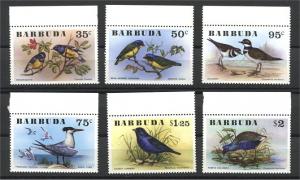 BARBUDA, FULL SET BIRDS FROM 1976, VF MNH		