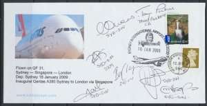 Aviation – Qantas FFC Inaugural A380  SYD- SIN- LHR 2009 see scans 