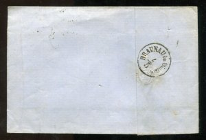 p413 - AUSTRIA Wien 1850s Folded Cover to Braunau. 9 Kr Stamp