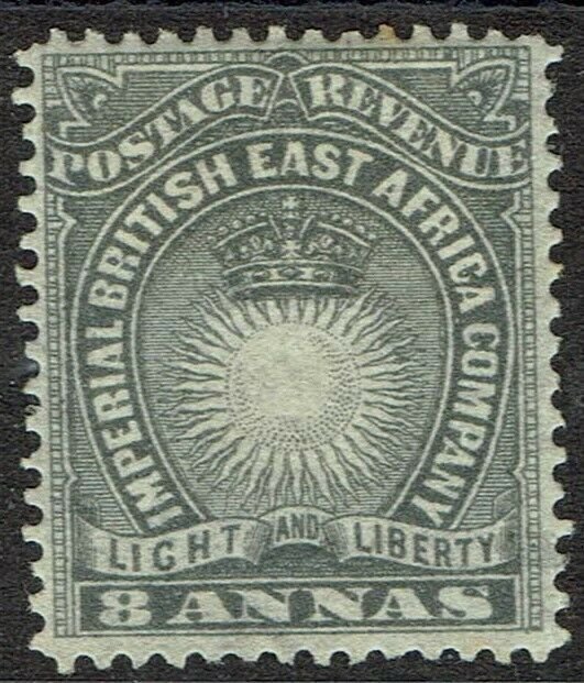 BRITISH EAST AFRICA 1890 LIGHT & LIBERTY 8A GREY