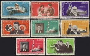 Paraguay 887-894,894a,MNH.Michel 1455-1462,Bl.71. Kennedy,Churchill,Johnson,Glen