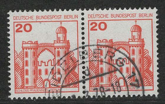 Germany Berlin Scott # 9N392, used, pair, variation sheet print