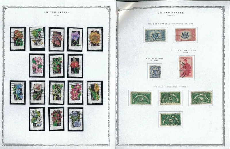 Lot of Used Early United States Postage Stamps F/VF Partial - Complete Sets 