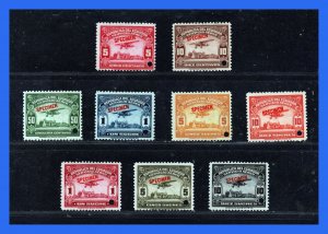 1929 -- Ecuador - Michel n 283 / 284 + 286 / 289 +291 / 293- MNH - Spec - EC- 12