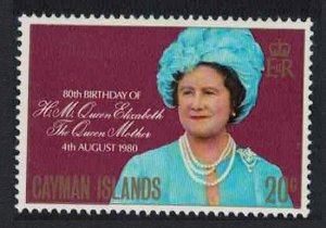 Cayman Is. 80th Birthday of the Queen Mother. 1980 MNH SG#506