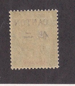 FRANCE -OFF. IN  CHINA-CANTON  SC# 18  FVF/MOG  1903