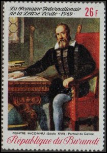 Burundi 295 - Mint-NH - 26fr Painting / Galileo Galilei (1969)