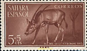 238851 MNH SAHARA ESPAÑOL 1955 DIA DEL SELLO COLONIAL