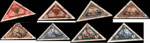 Lithuania #C47-C54, Complete Set(8), 1932, Used