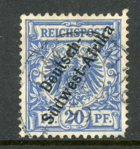 Germany 1897 Southwest Africa 20pf Ultra Scott 4 VFU E284