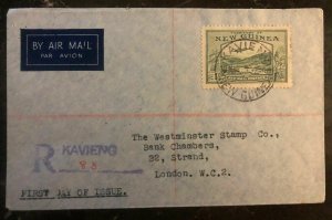 1939 Kavieng New Guinea First Day Cover FDC To London England Sg#221 Bulolo