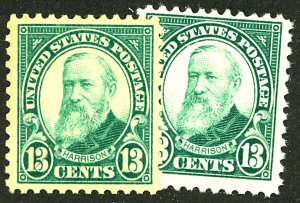 U.S. #622 MINT SET OG NH/LH