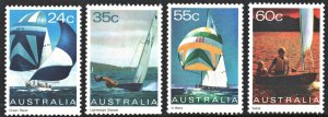 Australia SC#816-819 24¢-60¢ Yachting (1981) MNH