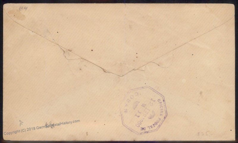 Guatemala 1900 Salama UPU Cover Coban 92791