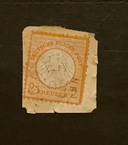 [AG] Germany 1872 Mi 15 Small Shield USED On Paper Mi-CV 267$