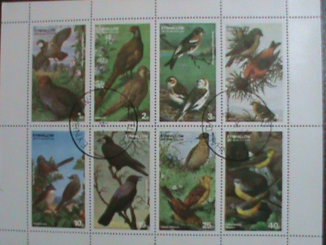 ​EYNHALLOW-SCOTLAND STAMP 1974 COLORFUL LOVELY WORLD BEAUTIFUL BIRDS-CTO-SHEET