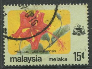 STAMP STATION PERTH Malacca #85 Flower Type State Crest Used  1979