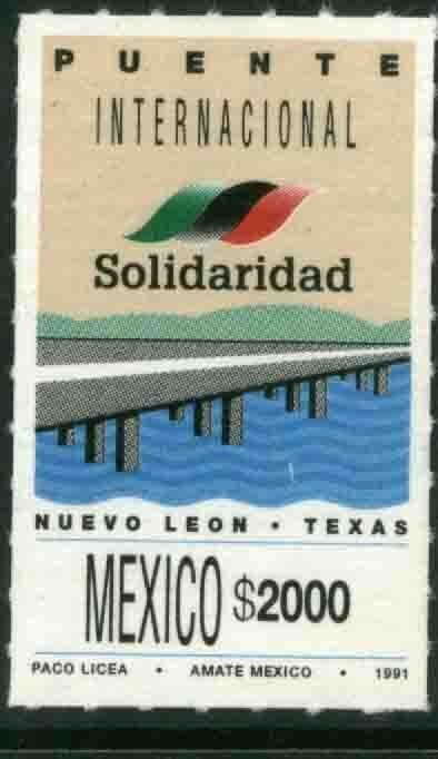 MEXICO, 1701 OPENING International Bridge Nuevo Leon-Texas MINT, NH. VF.