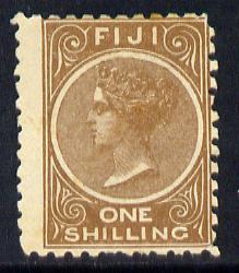 Fiji 1881-99 1s brown Perf 10 centred right, mounted mint...