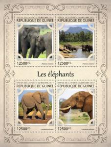 GUINEA 2017 SHEET ELEPHANTS WILDLIFE gu17115a