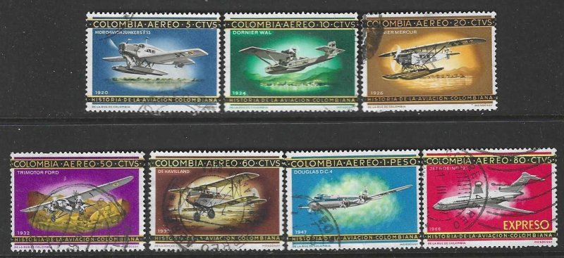 Colombia C471-C479 Used Short set SC$1.50