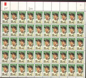 US #2417 Mint Sheet Lou Gehrig baseball