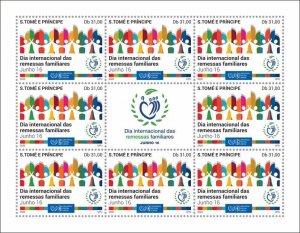 Sao Tome & Principe Stamps 2020 MNH Intl Day Family Remittances UPU 8v M/S