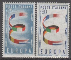 Italy #726-7 F-VF Unused CV $6.25 (B12228)