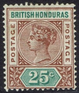 BRITISH HONDURAS 1891 QV TABLET 25C