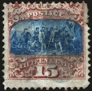 Classic U.S.#119 15c Brown & Blue 1869 Type II Used CV $250+