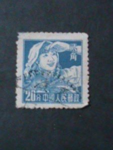 ​CHINA-1956-SC#280 VARIOUS PROFESSION-FARMER-USED-VF-KEY STAMP HARD TO FIND