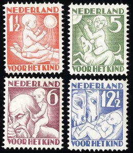 Netherlands Stamps # B44-7 MNH VF Scott Value $52.00