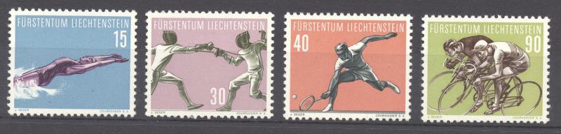 Liechtenstein, 1958 Sports Set, MNH, no faults, 