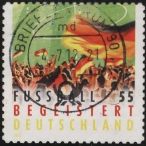 Germany 2671 (used) 55c soccer fans (2012, s/a)