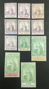 MOMEN: TRINIDAD SG #114-124,116 MINT OG H/4NH £955 LOT #61953