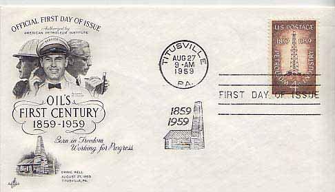 United States, First Day Cover, Petroleum