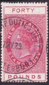 NEW ZEALAND 1880 Stamp Duty £40 fine used..................................87546
