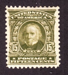 US 309 15c Clay Mint VF-XF OG H SCV $180 (004)