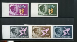 MALDIVE ISLANDS MEMORIAL  J.F. KENNEDY IMPERFORATE SET  MINT NH